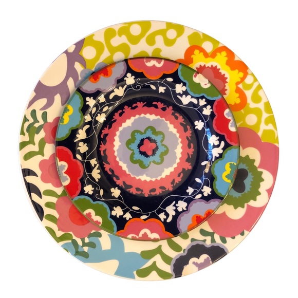 Oui by French Bulldog Bright Floral Plate set - Picture 4 of 9